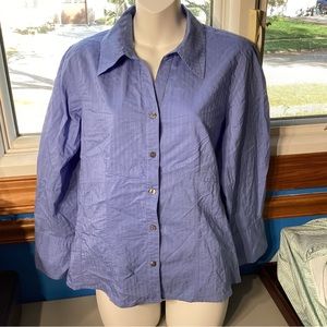 Rafaella Light Blue Button Up Dress Shirt Size 12